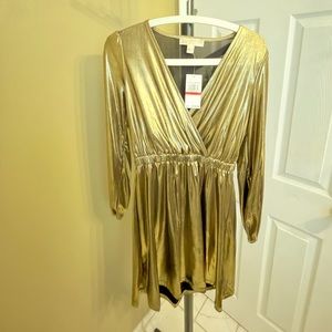 Michael Kors Beautiful Gold Long Sleeve Dress